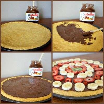 Pizza doce de nutella